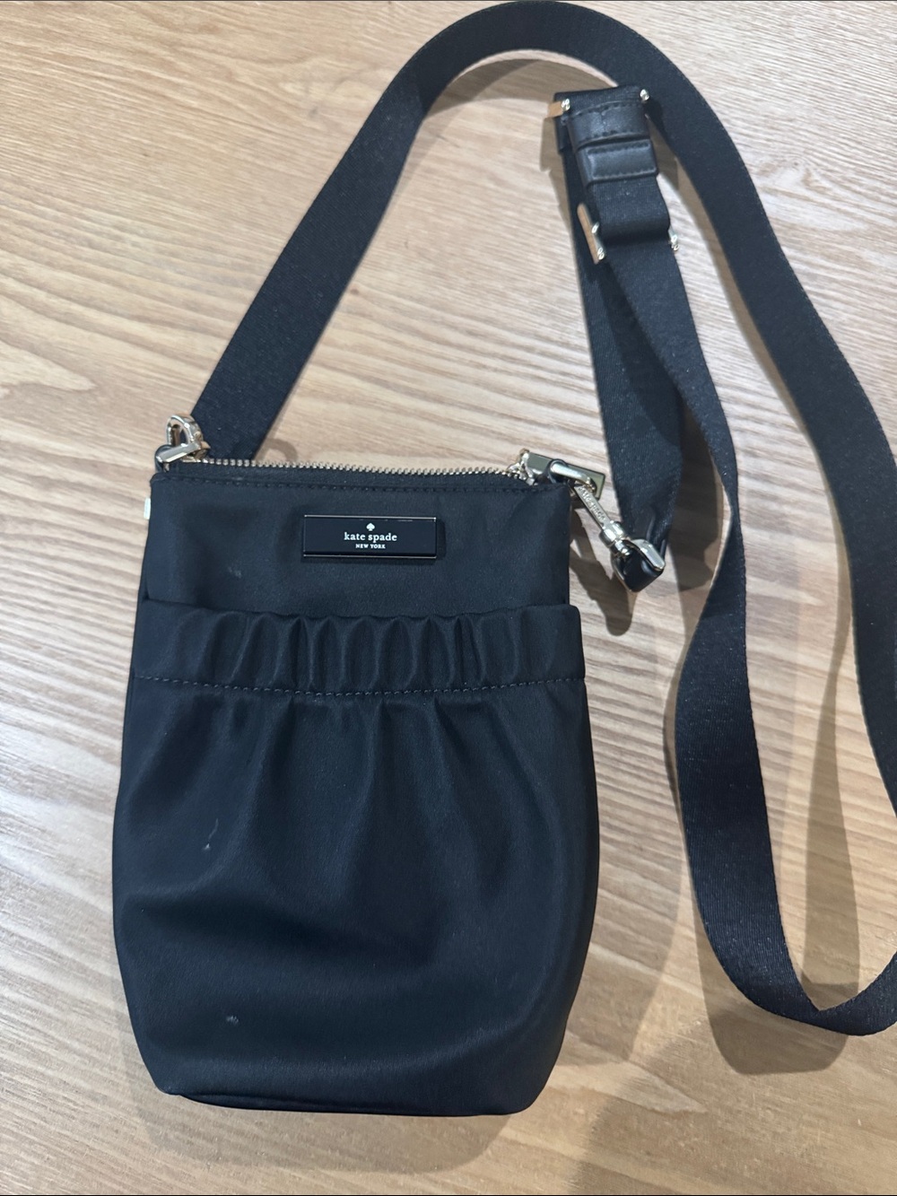 kate spade New York Black nylon phone crossbody